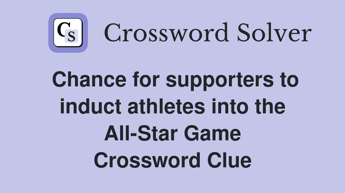 Chance for supporters to induct athletes into the AllStar Game(09)